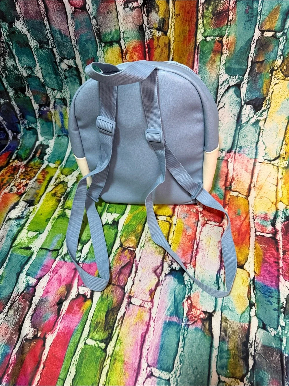 Disney White & Light Blue Kids Backpack with Stitch Tropical Print mini purse